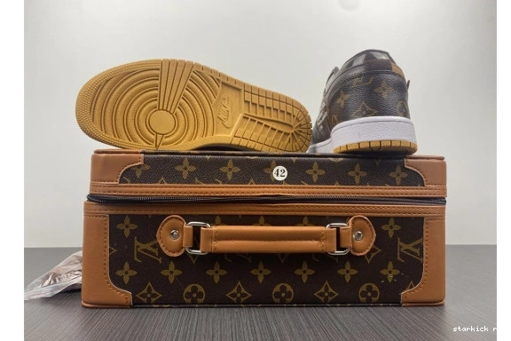 WHITE-LouiV Low JORDAN O-W AIR 1 Top -LouiV CASE) (WITH 0328